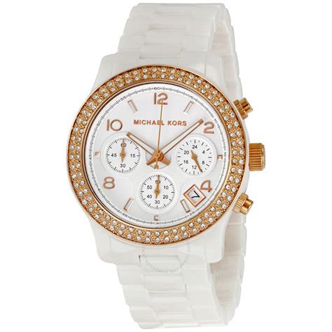 michael kors ceramic white watch